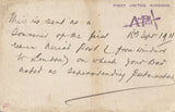 141484 1911 FRST OFFICIAL U.K. AERIAL POST WINDSOR PRIVILEGE POSTCARD IN VIOLET TO 'B.G. ALLEN'  ESSEX.