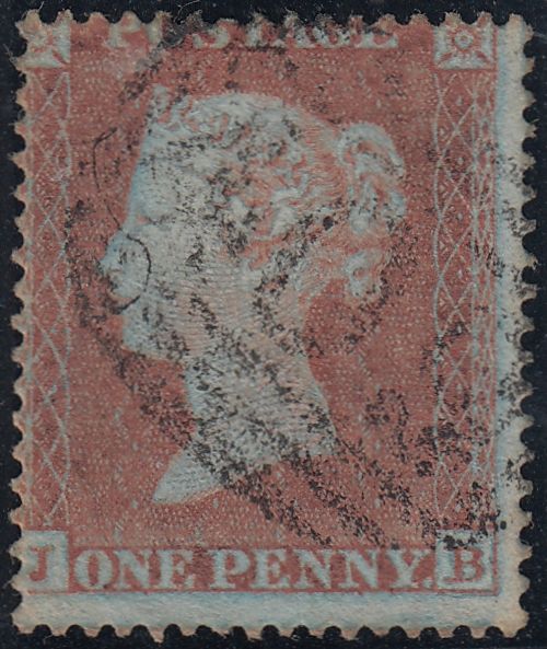 141493 1854 DIE 1 1D PL.181 (SG 17)(JB), GOOD USED VERY BLUED PAPER.