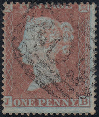 141493 1854 DIE 1 1D PL.181 (SG 17)(JB), GOOD USED VERY BLUED PAPER.