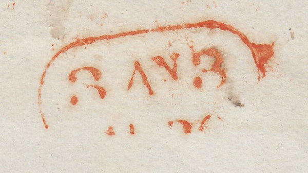 141500 1854 MAIL USED IN LONDON WITH 1D PL.171 (SG17)(FA) AND 'Chiswick' RECEIVER'S HANDSTAMP IN BLUE.