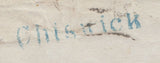 141500 1854 MAIL USED IN LONDON WITH 1D PL.171 (SG17)(FA) AND 'Chiswick' RECEIVER'S HANDSTAMP IN BLUE.