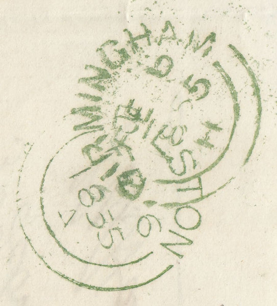 141508 1855 MAIL BILSTON, STAFFS TO CHESTER 1D PL.194 (SG17).