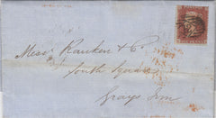 141511 1854 MAIL USED IN LONDON 1D PL.180 (SG17).