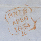 141511 1854 MAIL USED IN LONDON 1D PL.180 (SG17).