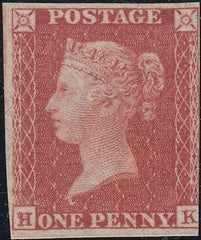 141520 1857 DIE 2 1D PL.57 IMPERFORATE IMPRIMATUR LETTERED HK.