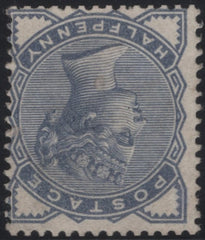 141523 1884 ½d SLATE BLUE WATERMARK INVERTED (SG187Wi) GOOD UNUSED.