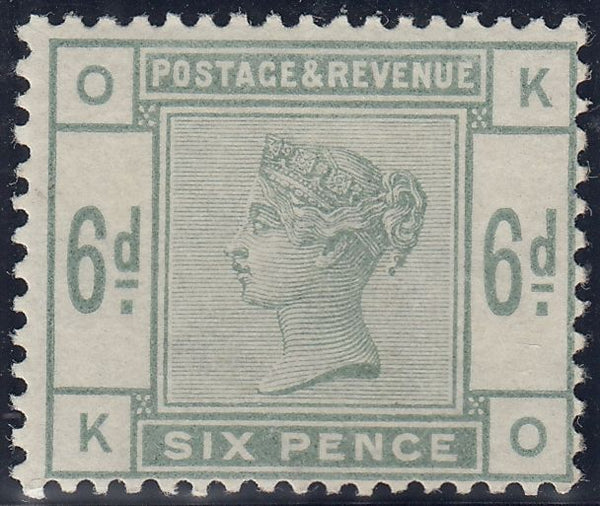 141529 1884 6D DULL GREEN (SG194) VERY FINE UNUSED.