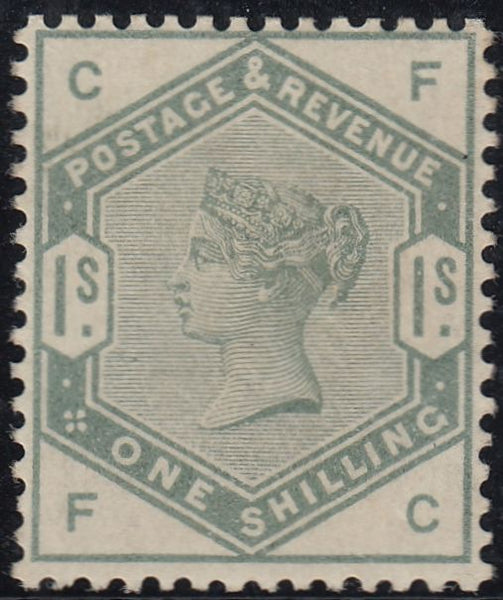141531 1884 1S DULL GREEN (SG196) VERY FINE UNUSED.