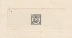 141543 1897 PROFESSOR NAPIER EXETER COLLEGE, OXFORD DIE PROOF IN BLACK ON WHITE THICK SOFT CARTRIDGE PAPER (CS3).