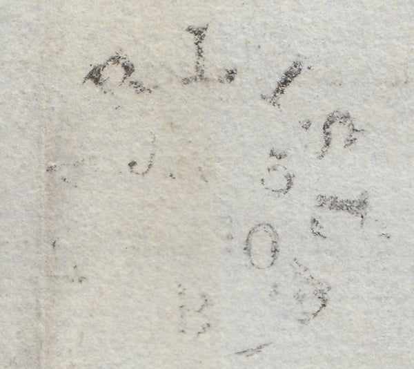 141544 1840 MAIL CARLISLE TO DARLINGTON DATED JAN 3 1840 WITH UNIFORM FOURPENNY POST HANDSTAMP '4' OF CARLISLE.