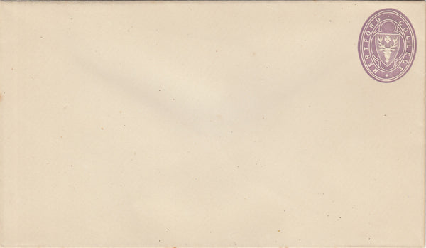 141547 1876 HERTFORD COLLEGE ½d MAUVE EMBOSSED ENVELOPE VERY FINE UNUSED.