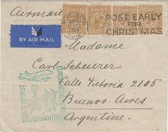 141555 1934 AIRMAIL VIA DEUTSCHE LUFTPOST WIMBLEDON TO ARGENTINA WITH 1S X 4.