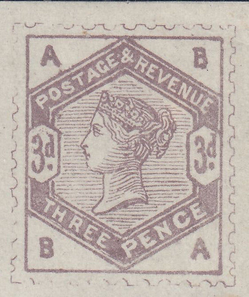 141558 1883-4 LILAC AND GREEN PROPOSED DESIGNS BY DE LA RUE, FOURTH SCHEME.