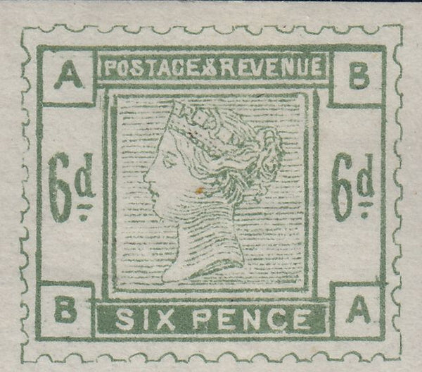 141558 1883-4 LILAC AND GREEN PROPOSED DESIGNS BY DE LA RUE, FOURTH SCHEME.