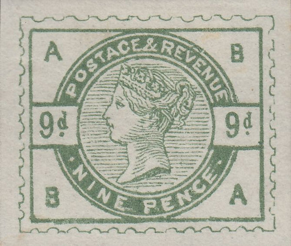 141558 1883-4 LILAC AND GREEN PROPOSED DESIGNS BY DE LA RUE, FOURTH SCHEME.