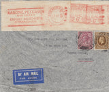 141559  1936 AIRMAIL BIRMINGHAM TO ARGENTINA WITH METER MARKS, KGV 6D (SG426a) AND 1S (SG449).