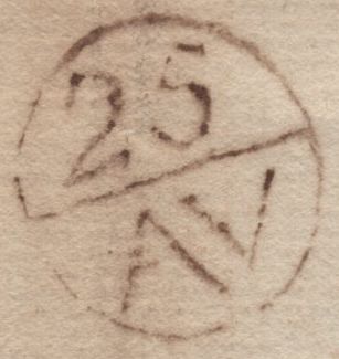 141579 1773 MAIL HAY, BRECON TO LONDON WITH 'HAY' HANDSTAMP (W1110).