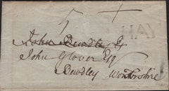 141580 1788 MAIL TALGARTH, BRECON TO BEWDLEY SENT CROSS POST WITH 'HAY' HANDSTAMP (W1112).