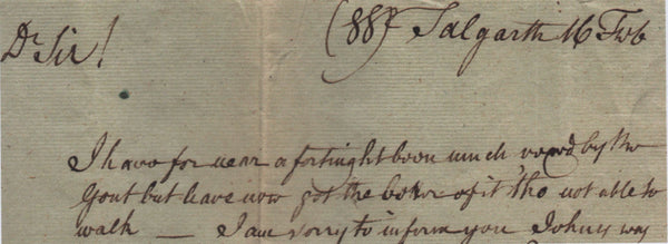 141580 1788 MAIL TALGARTH, BRECON TO BEWDLEY SENT CROSS POST WITH 'HAY' HANDSTAMP (W1112).