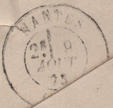 141592 1873 MAIL BUTE DOCKS, CARDIFF TO FRANCE WITH 3D ROSE PL.10 (SG103).