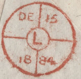 141622 1884 MAIL GIBRALTAR TO NOVA SCOTIA, CANADA WITH 2½D LILAC (SG190).