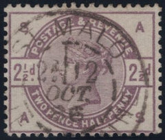 141646 1884 2½D LILAC (SG190) FINE USED WITH 'ST MALO' CANCELLATION.