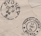 141649 THREE COVERS 1884/1885 FROM LONDON TO 'LIFU, LOYALTY ISLANDS, NEW CALEDONIA, S. PACIFIC' WITH 4D GREEN (SG192).