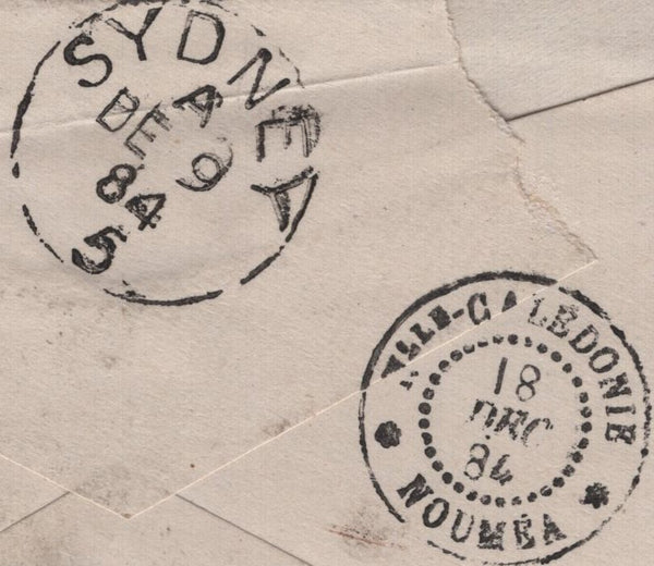 141649 THREE COVERS 1884/1885 FROM LONDON TO 'LIFU, LOYALTY ISLANDS, NEW CALEDONIA, S. PACIFIC' WITH 4D GREEN (SG192).