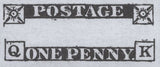 141660 1840 1D BLACK PL.6 (SG2) (QK RE-ENTRY SPEC AS41a) FINE USED.
