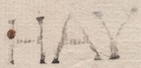 141680 CIRCA 1770-1778 MAIL PENHERRIG (?) TO LANDOVERY, MANUSCRIPT 'TURN AT HAY' AND VERY FINE 'HAY' HAND STAMP (W1112).