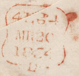 141692 1854 MAIL LONDON TO BROADWAY, WORCS WITH HENRY ARCHER EXPERIMENTAL PERFORATION 1D PL.93 (SG16b)(DC).