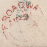 141692 1854 MAIL LONDON TO BROADWAY, WORCS WITH HENRY ARCHER EXPERIMENTAL PERFORATION 1D PL.93 (SG16b)(DC).