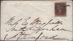 141693 1853 MAIL LONDON TO STAMFORD WITH HENRY ARCHER 1D EXPERIMENTAL PERFORATION PL.97 (SG16b)(PD).