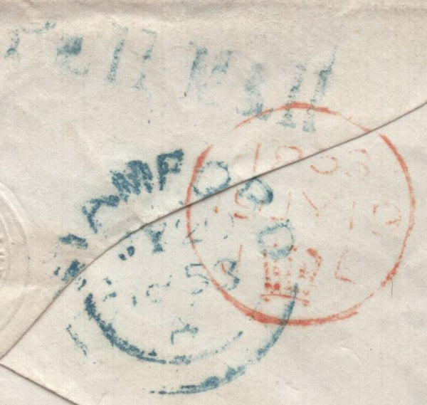 141693 1853 MAIL LONDON TO STAMFORD WITH HENRY ARCHER 1D EXPERIMENTAL PERFORATION PL.97 (SG16b)(PD).