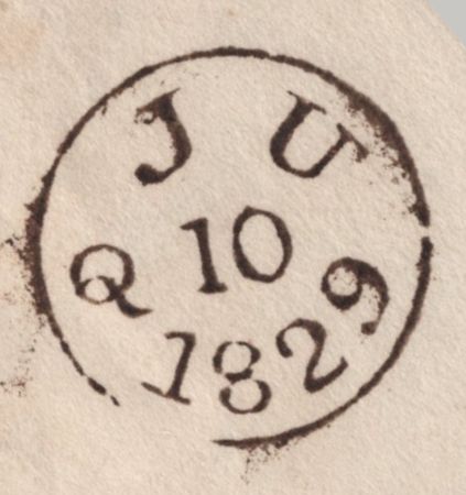 141696 1829 MAIL LONDON TO PENKRIDGE, STAFFS WITH 'STAFFORD/Penny Post' HAND STAMP (ST604).