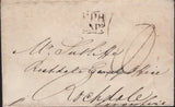 141702 1821 MAIL TIPTON, STAFFS TO ROCHDALE WITH 'P.P.8/UNPD' BIRMINGHAM PENNY POST RECEIVERS HAND STAMP OF TIPTON AND 'TOO-LATE' HAND STAMP.