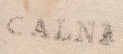 141703 1832 MAIL CALNE, WILTS TO THRAPSTON, NORTHANTS WITH 'CALNE' HAND STAMP (W117) AND 'Thrapston/Penny Post' HAND STAMP (NN221).