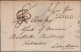 141706 1795 MAIL HUNTINGDON TO LONDON WITH 'HUNTINGDON' CONCAVE HAND STAMP (HN39).
