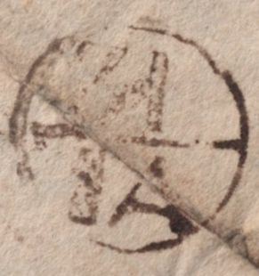 141712 1731 MAIL HAY ON WYE, BRECON TO QUEEN ANNE'S BOUNTY WITH EARLIEST STRIKE 'HAY' HAND STAMP (W1106).