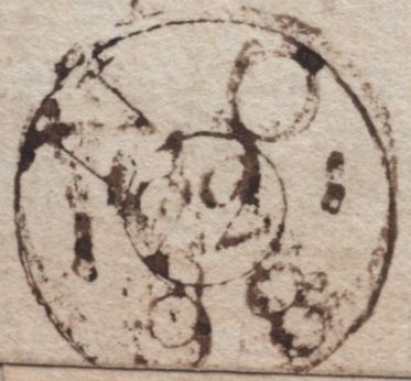 141725 1798 MAIL ISLEWORTH, MIDDLESEX TO LONDON WITH 'ISLEWORTH' CONVEX STYLE HAND STAMP (MX161).