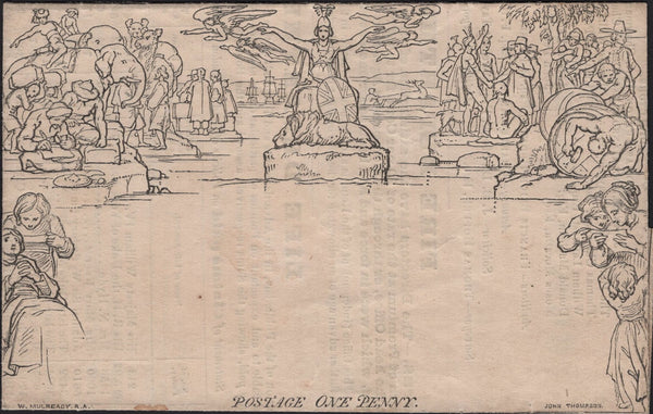 141739 1842 1D MULREADY ADVERT 'ATLAS ASSURANCE COMPANY' (SPEC MA103i) FINE UNUSED.