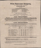 141739 1842 1D MULREADY ADVERT 'ATLAS ASSURANCE COMPANY' (SPEC MA103i) FINE UNUSED.