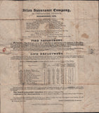 141740 1843 1D MULREADY ADVERT 'ATLAS ASSURANCE COMPANY' (MA103i) USED EXAMPLE LONDON TO STRATFORD UPON AVON.