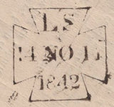 141743 1842 1D MULREADY ADVERT 'ATLAS ASSURANCE COMPANY' (MA103h) VERY FINE USED LONDON TO WYMONDHAM.