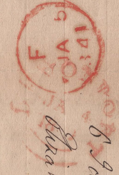 141745 1841 1D MULREADY ADVERT 'EQUITABLE ASSURANCE' WITH PRINTED ADDRESS (MA126a) GOOD TO FINE USED DEVONPORT TO LONDON.