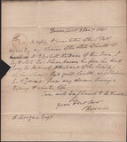 141745 1841 1D MULREADY ADVERT 'EQUITABLE ASSURANCE' WITH PRINTED ADDRESS (MA126a) GOOD TO FINE USED DEVONPORT TO LONDON.