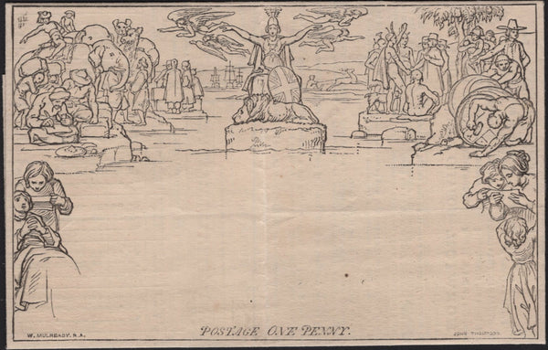 141746 1840 1D MULREADY ADVERT 'THE ECONOMIC LIFE ASSURANCE SOCIETY' (SPEC MA119b) FINE UNUSED.