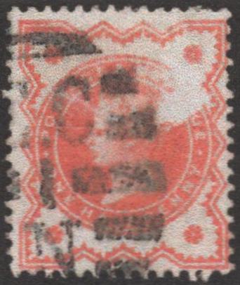 141748 1887 ½D VERMILION (SG197) 'USE PEARS SOAP' UNDERPRINT IN SOLID RED LETTERS (SG197 SPEC K27o).