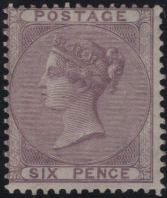 141751 1856 6D LILAC (SG68) SUPERB UNUSED WITH VERY FINE ORIGINAL GUM.
