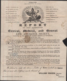 141759 1840 1D MULREADY WRAPPER 'CLERICAL, MEDICAL, AND GENERAL LIFE ASSURANCE SOCIETY' ADVERT 'WILLIAM CRAVEN, SOLICITOR, AGENT, HALIFAX' (SPEC MA113j) GOOD USED LIVERPOOL TO HALIFAX.